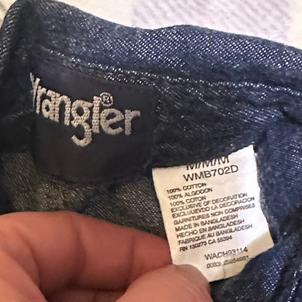 Wrangler Kids Denim Button Down Shirt - Dark Blue